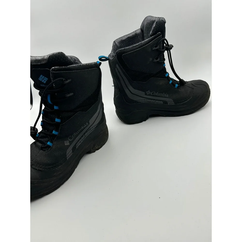 Columbia‎ Waterproof Winter Boots Black Blue 400g Insulation BY5955-010 Size 6